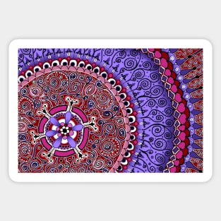 Mandala Purple, Pink, and Red Sticker